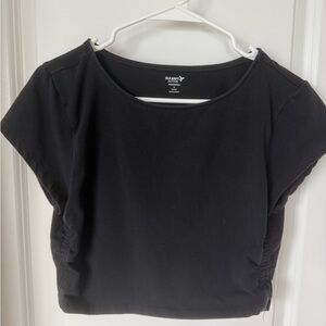 Old Navy Women's Classic Black Short Sleeve Cropped Active Top